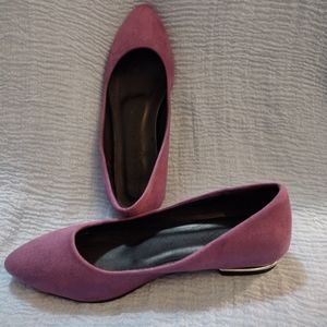 Butiti Purple Matte Faux Suede Ballet Flat Size 6.5 / 37